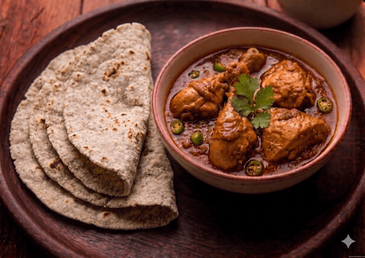 2 Jonna Roti with Chicken Curry - Image 1